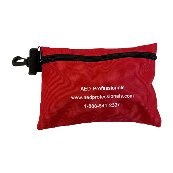 Closed pouch with medical supplies