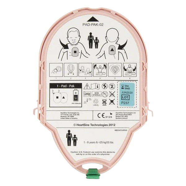HeartSine Samaritan Pediatric AED Pad-Pak - Best Automated External Defibrillators from HeartSine - Shop now at AED Professionals