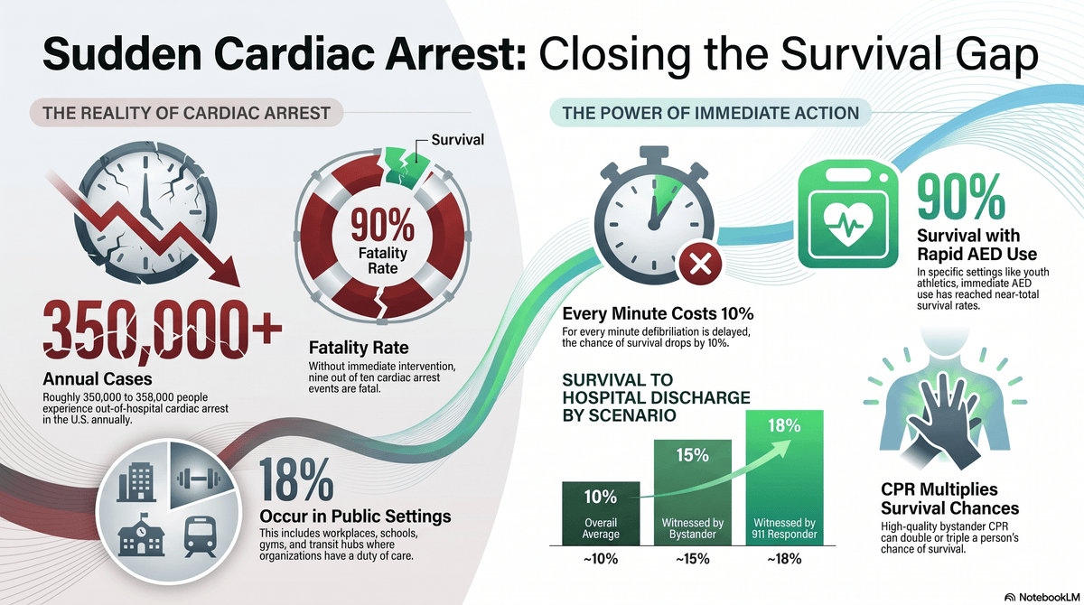 Sudden Cardiac Arrest Statistics: 2026 Facts & Data – AED Professionals