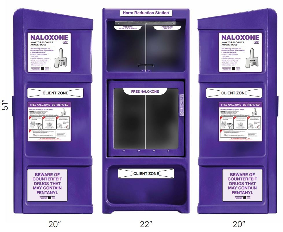 Harm Reduction Station – Multi-Compartment Giveaway Kiosk - Best Business & Industrial from AED Professionals - Shop now at AED Professionals