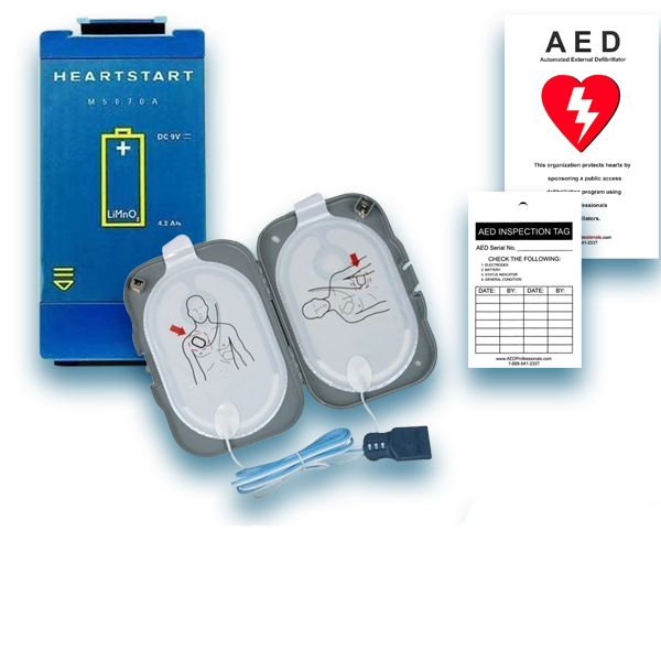 Philips HeartStart FRx AED Electrode Pad & Battery Maintenance Package