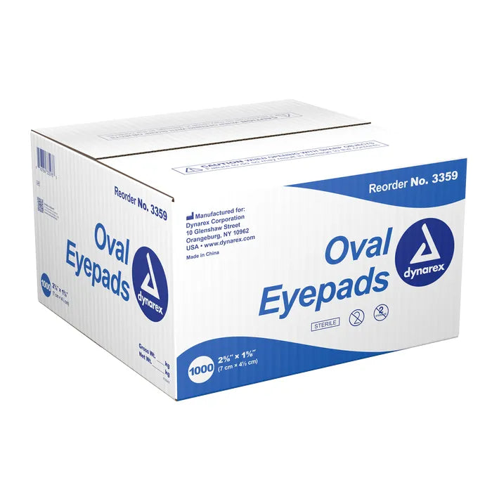 Dynarex Eye Pads: Soft and sterile medical eye pads for wound protection and patient comfort