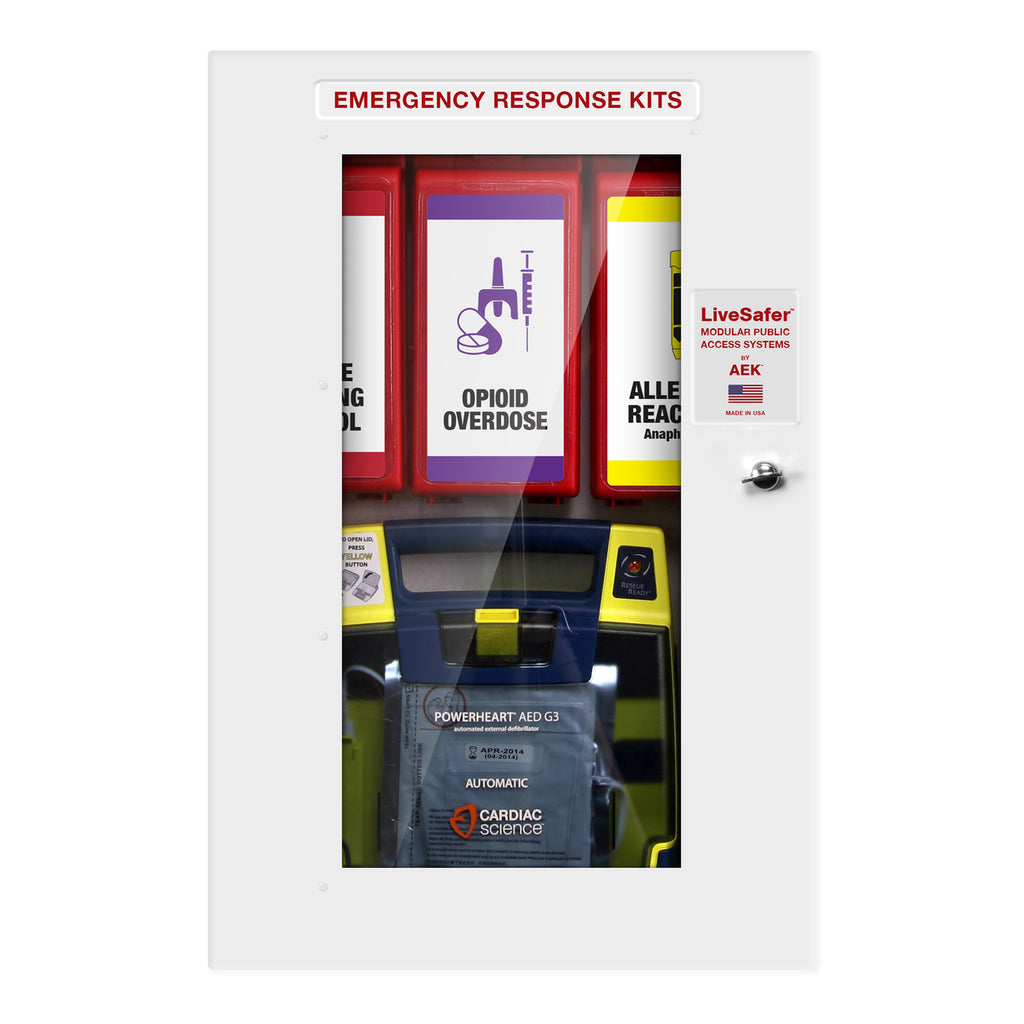 LiveSafer Modular Public Access First Aid Cabinet - Best AED Cabinets from AED Professionals - Shop now at AED Professionals