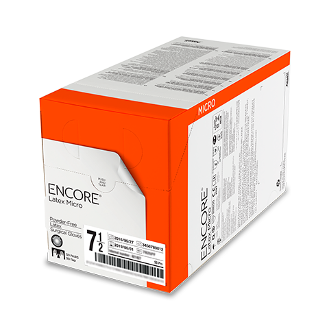 Box of Encore Latex Micro medical gloves