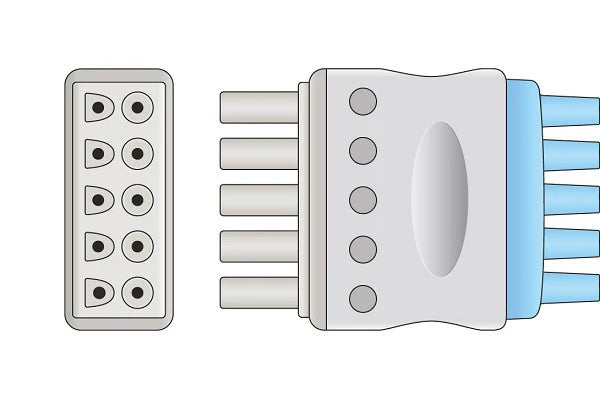 Welch Allyn DIN Style Compatible ECG Leadwire - 008-0322-00 - Best Patient Monitoring from AED Professionals - Shop now at AED Professionals