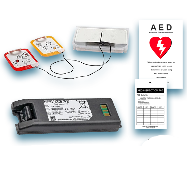Physio-Control LIFEPAK CR2 AED Electrode Pad & Battery Maintenance Package