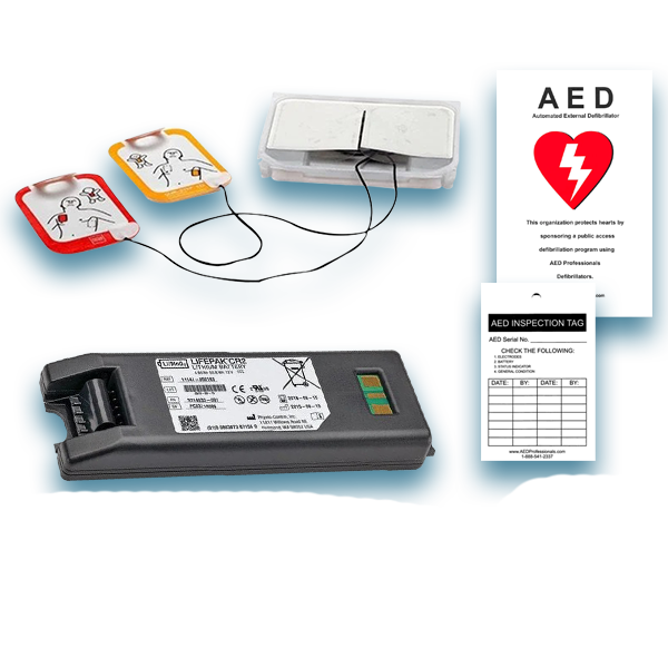 Physio-Control LIFEPAK CR2 AED Electrode Pad & Battery Maintenance Package