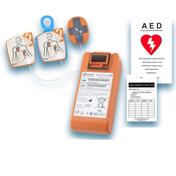 Cardiac Science Powerheart G5 AED Electrode Pad & Battery Maintenance Package