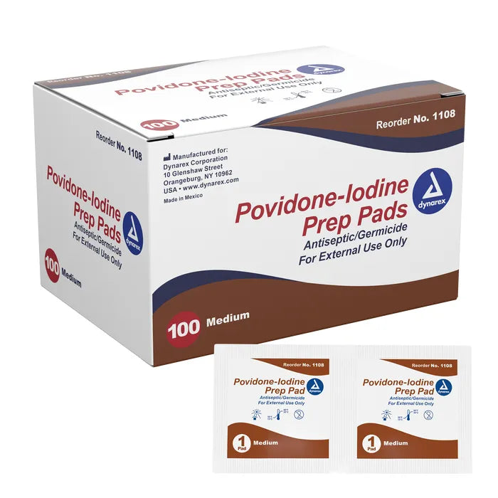 Dynarex Povidone-Iodine Prep Pads - Best First Aid from Dynarex - Shop now at AED Professionals