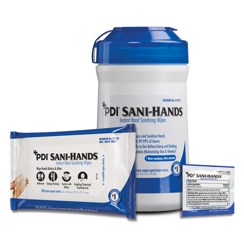 Sani-Hands Instant Hand Sanitizing Wipes - Best  from PDI - Shop now at AED Professionals