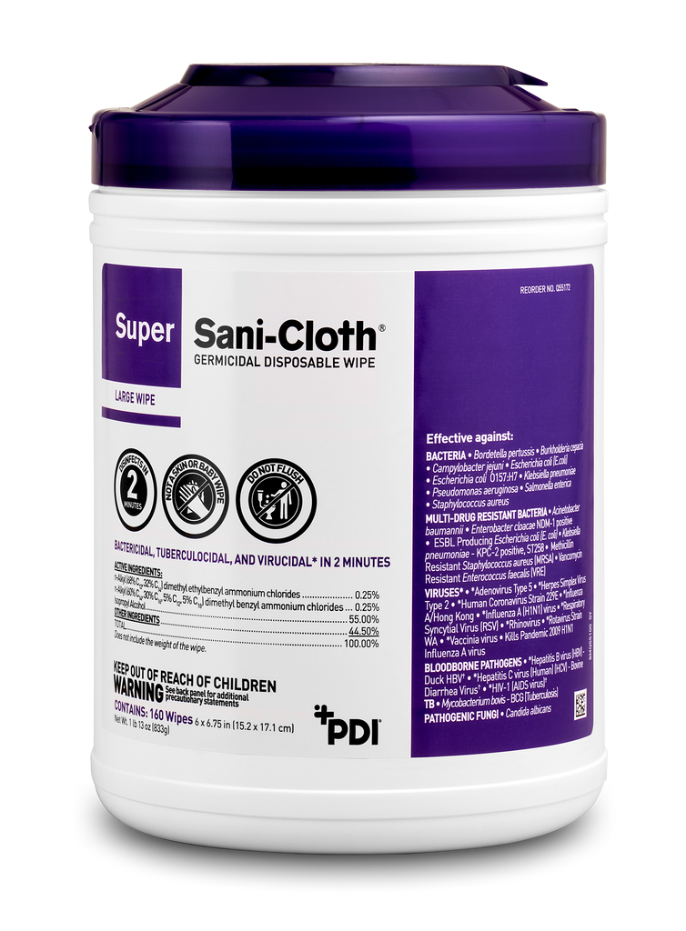 Super Sani-Cloth Germicidal Disposable Wipe - Best  from PDI - Shop now at AED Professionals