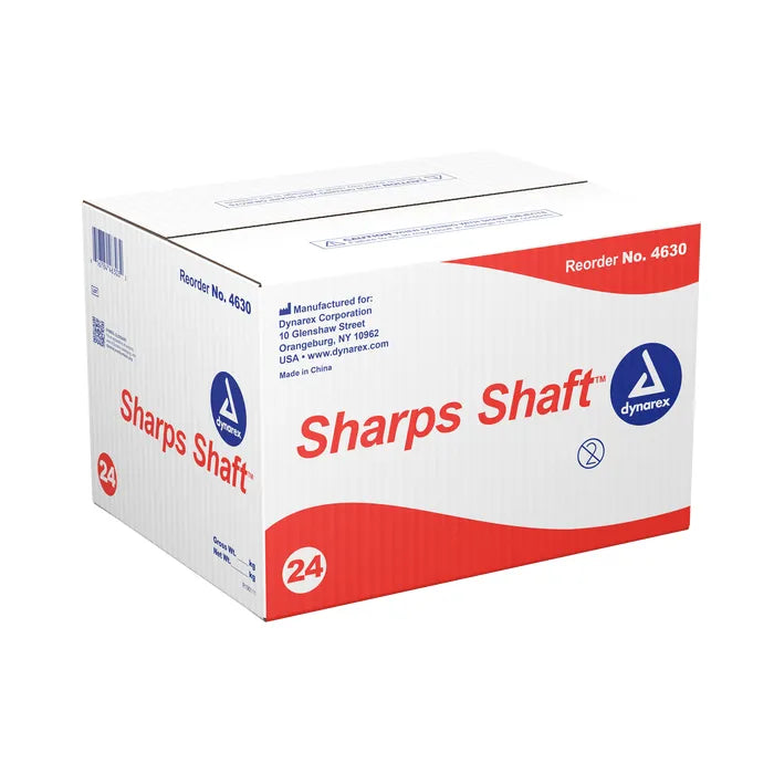 Dynarex Sharps Shaft: quality medical device designed for safe and efficient disposal of used needles and sharps, promoting safety in healthcare environments