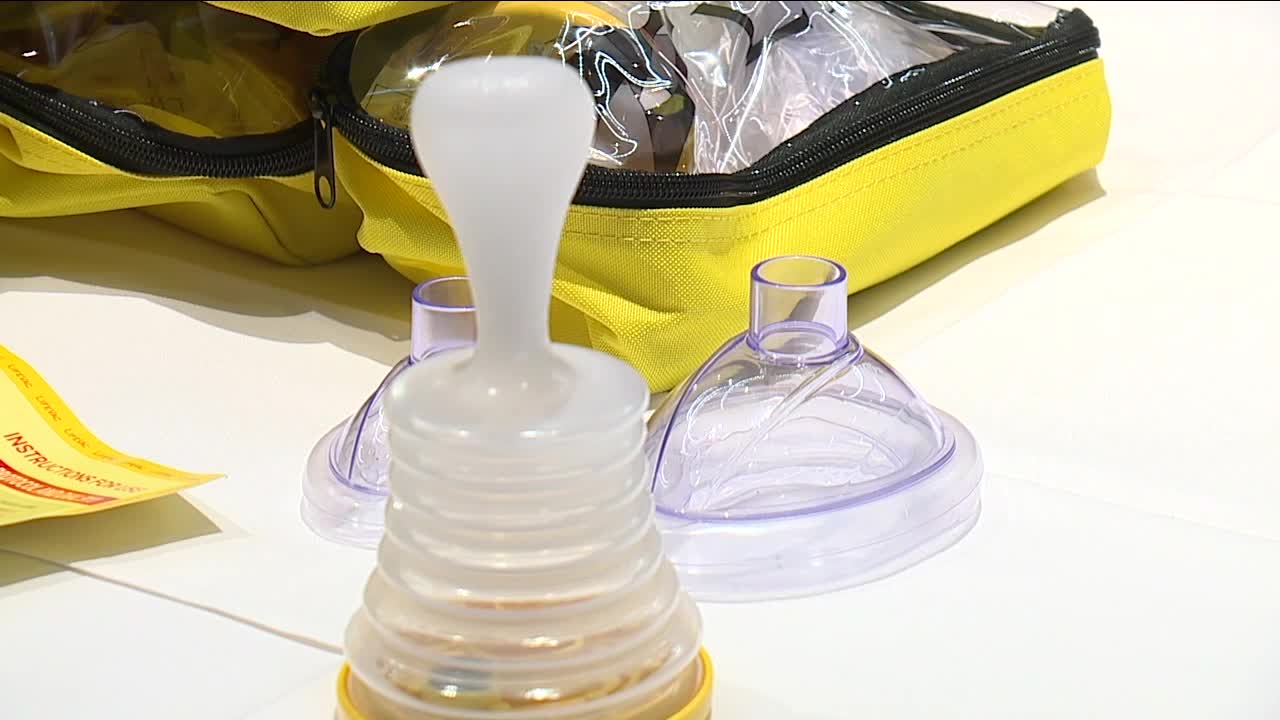 The LifeVac is a portable suction device with a one-way valve designed to help clear airway obstructions quickly in choking emergencies.