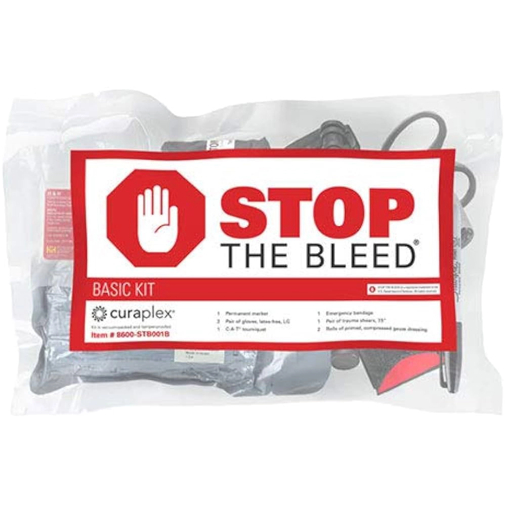 Curaplex Basic STOP THE BLEED Kit for emergency response.
