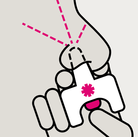 Step 2 of 3 for proper Narcan usage