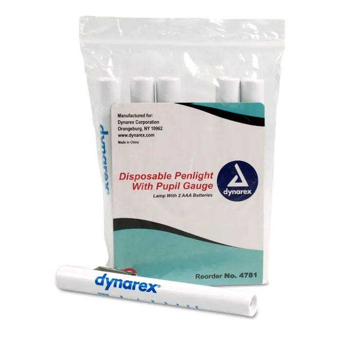 Dynarex Penlights: Medical examination penlights for medical professionals, used for pupil, ear, and throat examination