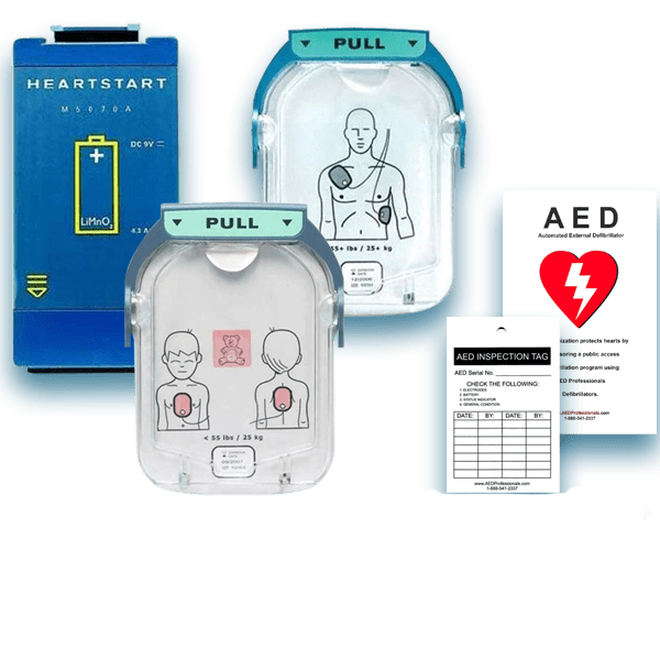 Philips AED Maintenance Package - Electrode Pad & Battery – AED