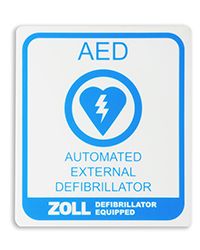 ZOLL AED Window/Wall Decal, 4" x 4" (10cm x 10cm) - AED Professionals