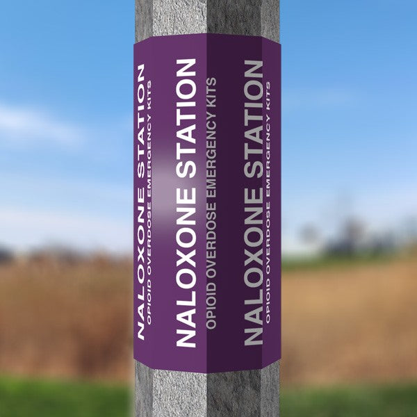 Self-Adhesive Pole Wrap Sign, Public Access Naloxone - Best Business & Industrial from AED Professionals - Shop now at AED Professionals