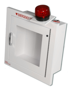 Standard Semi-Recessed AED Cabinet, Large - Best Automated External Defibrillators from Modern Metal Products - Shop now at AED Professionals