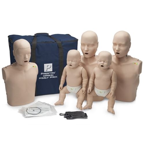 Prestan Jaw Thrust Manikin, Family Pack with CPR Feedback - Best Training Supplies from Prestan - Shop now at AED Professionals