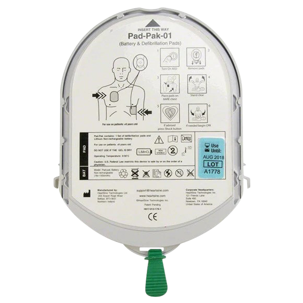 HeartSine Samaritan Adult AED Pad-Pak - Best Automated External Defibrillators from HeartSine - Shop now at AED Professionals