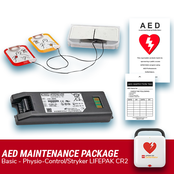 Physio-Control LIFEPAK CR2 AED Pad & Battery Maintenance Package | AED ...
