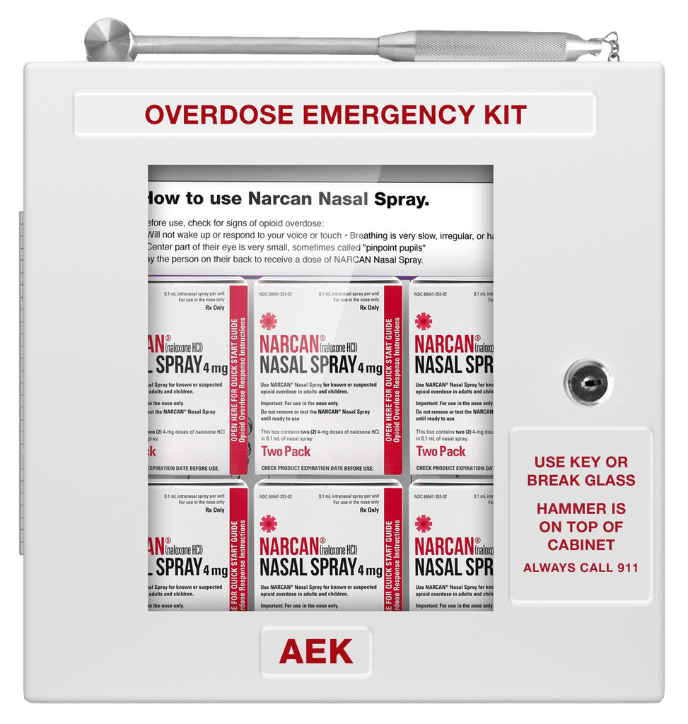 Naloxone/Narcan Opioid Overdose Emergency Cabinet – AED Professionals